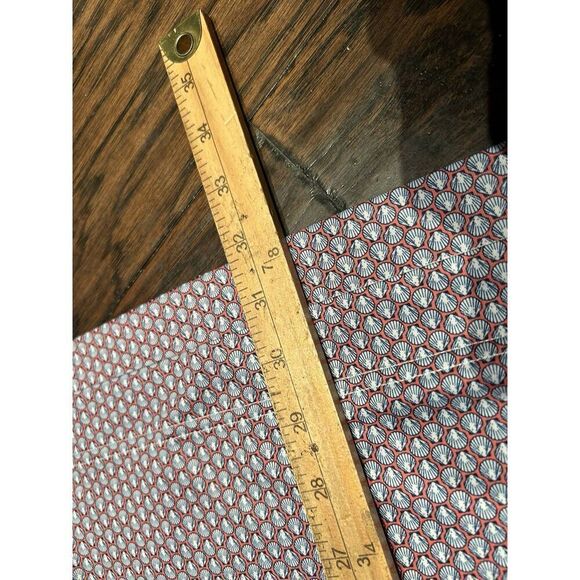 Footjoy Mens Large Polo Shirt Red Blue Seashell Clam Print Pattern - Picture 9 of 9